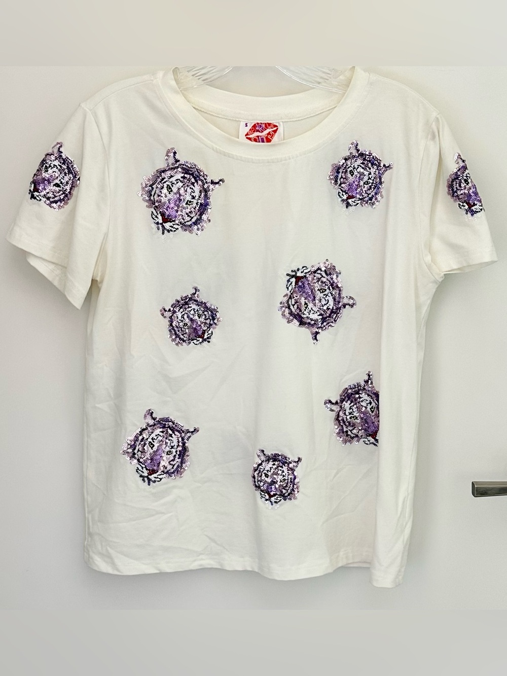 Sparkle City Purple Sequin Tiger Tee